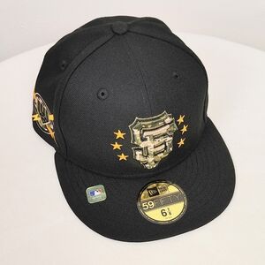Men's New Era Black San Francisco Giants Baseball Hat 2024 Armed Forces Fitted